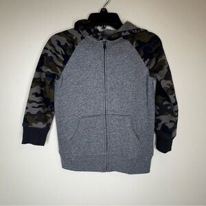 Jumping Beans Camo Full Zip Up Zipper Super Soft Hoodie Jacket Boys Sz 5